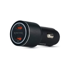 RONEVER 雙USB-C接口 適用於手機、平板電腦等設備, 60W PD雙孔車用充電器組