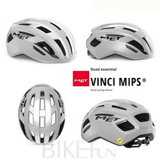 MET VINCI MIPS 公路車 安全帽, 1個, 亮面白銀,L 58-61cm