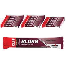 CLIF Bloks風味能量棒, 黑櫻桃, 1個, 1.08 公斤