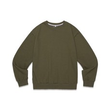 UNTAPPED STUDIO 베이직핏 소프트테리 스웨트셔츠 맨투맨 티셔츠 카키 275877