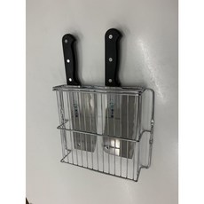 台灣製造 不鏽鋼 櫃內刀架 櫃內刀具架 門內刀架 門板內刀架 刀架 刀具架 五聯勾 廚房收納, 1個