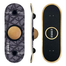 전문가용 밸런스 보드 균형 코어 훈련 스케이트보드 서핑 홈트레이닝, 1개, 그레이블랙