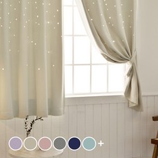 까르데코 디망쉬스타 창문 별 펀칭 암막커튼 1장