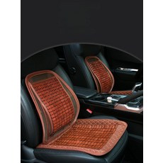 여름 대나무 쿨링 시트 쿠션 통풍 자동차 방석 매트, 1개, 올리브 대나무 허리 받침