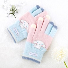 부드러운 니트소재 여아 장갑 산리오 정품인증 K인증 어린이 방한장갑 포근한장갑