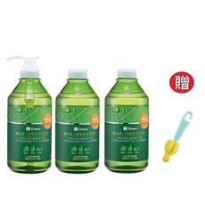 Simba 小獅王辛巴 綠茶奶瓶蔬果洗潔液 800ml, 1個, 3罐贈品:奶嘴刷