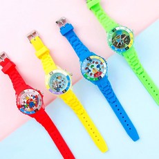 블록 베젤 라이트 워치-4EA 캐릭터 시계 완구 장난감 보석 손목 유아 아동 dew+62790Fp