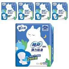 SOFY 蘇菲 超薄系列 彈力貼身 細緻棉柔夜用衛生棉 蝶翼型, 28cm, 10片, 5包