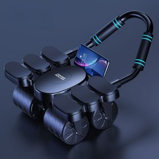 4륜 에이비 ab 슬라이드 휠 휠러 롤러 코어강화 복근 복부 배 뱃살 운동기구, 4륜 블랙 (무릎패드증정)