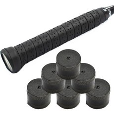 그립테이프 운동 꾸미기 배드민턴 Snmzlc 6피스 테니스 라켓 그립 테이프 미끄럼 방지 고흡수성 피클볼 오버그립 （ 블랙 블루 ） US179, black, 1개