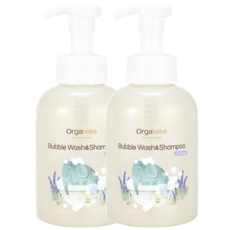오가베베 버블 아기 바디워시&샴푸 라벤더 신생아 유아 올인원, 500ml, 2개