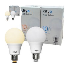 시티오 안정기내장형 LED 램프 10W 벌브 전구, 전구색 오렌지색