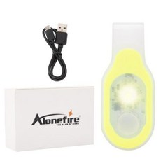 USB 충전 안전 소프트 실리콘 러닝 야외 작업 어린이 램프 스트랩 하이킹 개 캠핑 의사 간호사 체크 화이트 따뜻한 조명, 1개