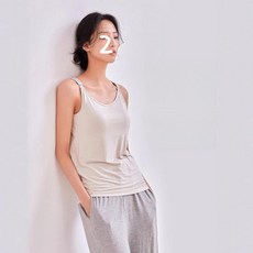 티류으스 여성 수유나시 임산부 이너 루즈핏 앞단추 수유조절 민소매 빅사이즈 임부복 Lyw