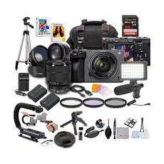 소니 FX30 디지털 시네마 카메라 28-70mm 렌즈 LED 조명 마이크로폰 128GB 익스트림 스피드 카드 U-그립 필터 삼각대 케이스 소프트웨어 및 기타 액세서리 – 프로, 소니 FX30 디지털 시네마 카메라 (28-70mm 렌