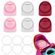 ECLATIS BMSQOF 오브D Owala Fr2E(넓음)Sip과 호환되는 교체용 고무 씰 스토퍼 5개 500/19/24/32/40온스 병 입구 캡 실리콘 부품 인서트 액세, 6 Complete Seal Kit, 6 Colors Kit 5