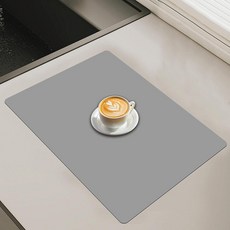 주방 카운터용 59.9 x 39.9cm(23.6 15.7인치) 실리콘 매트 미끄럼 방지 내열성 조리대 프로텍터 아일랜드용 방수 공예 다크 그레이_166650, 23.6"L x 15.7"W_166650, 연회색