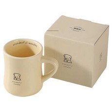 가와시마야 큐트 일러스트 세라믹 머그컵 380ml B-707, 1개, 퍼피
