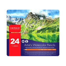 세르지오 수채 색연필 전문가용 12 24 세트, 1개, 24색
