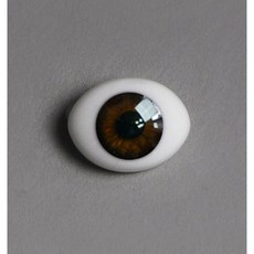 돌모아 6mm 글라스안구 - 6mm Oval Flat Real Glass Eyes (Brown), 6mm eyes, 1개