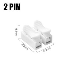 전기 터미널 커넥터 10/20/50pcs 1P 2P 스프링 케이블 와이어 연결 블록, 10개, 전기 터미널 커넥터 2핀 10개