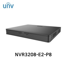유니뷰 NVR3208-E2-P8 최대 12MP IP네트워크 8채널 NVR 녹화기 POE 고해상도지원, DVR/NVR용 2TB, 1개