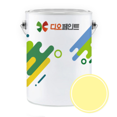 디오페인트 광택스 가구 방문 몰딩 수성 유광 페인트, 1개, 4L, 비비드2(퓨어레몬)