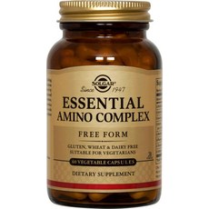 SOLGAR 必需胺基酸複合物素食膠囊 無麩質 純素 無糖, 1個, 90入, 90錠