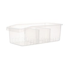 JOJO聯府 D-69 透明冰箱收納盒 附隔板 可堆疊, 1個