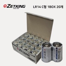816번 제트킹 LR14 벌크 C형 알카라인 건전지 1BOX 2X10 20알 / 로케트코리아, 1개, 20