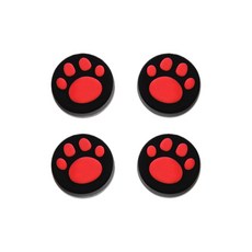 닌텐도 스위치 조이스틱 커버 4p 고양이 발바닥 스틱 캡, 레드