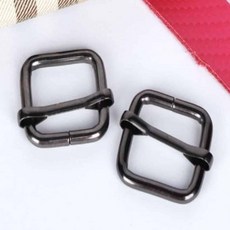 가방부자재 가방끈줄이기 가방끈부자재 체인백길이조절 끈조절클립 가방끈 흑니켈 20mm 2p