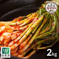 전라도전통함평김치 파김치2kg 국내산재료 당일제조 바르겟, 1개, 2kg
