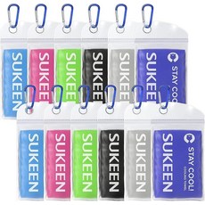 Sukeen 4팩 쿨링 타월 (101.6cm x 30.5cm(40 x 12인치)) 빠른 건조 쿨링 넥 랩 목과 얼굴을 위한 부드럽고 통기성이 좋은 쿨링 타월 스포츠 캠핑, 2 블랙/2 스카이 블루/2 로열 블루/2 그레이/2