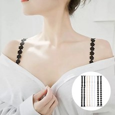 미즈코스 꽃 시스루 브라끈 레이스 패션 브라 스트랩 어깨끈 브라자끈
