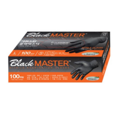 크린스킨 블랙마스터 니트릴장갑 L 100매, 블랙, 1세트