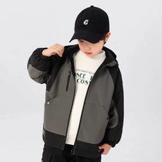 남아 어린이 초등학생 가을점퍼 바람막이 아웃도어 후드 간절기 재킷