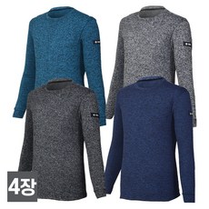 스타일필드 4세트 가을 겨울시즌 남성 기모안감 스판 라운드 긴팔 티셔츠 A113