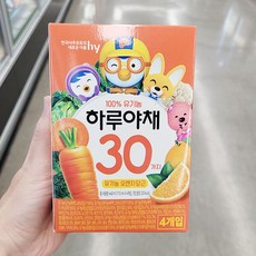 하루야채 유기농 오렌지 당근, 4개, 110ml