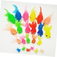 가짜 물고기 금붕어 모형 세트 20p 어항 인테리어 수조 장식, W. 작은 금붕어 세트 6가지 색상  낚시 그물