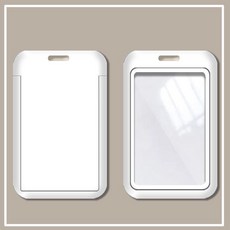 金宣虎 高允真 粉絲應援卡套 學生證件保護套 掛繩配件, 1個, 白卡套無圖案,單卡套