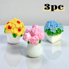 Zenliv 납골당 꾸미기 미니어처 화분 장식 3pc 세트 인테리어 소품 봉안당 추모, 1개, 기억의 층 G