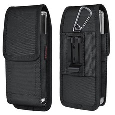 [ 872652 ] ACCKUO 벨트 클립과 마그네틱 클로저가 있는 나일론 홀스터 삼성 갤럭시 Z 폴드 4/5/6과 호환 (보호 케이스가 휴대폰에 맞음) 블랙
