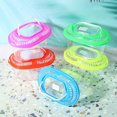 PVC용기 타원어항 유아수집통 물고기채집통 곤충채집통, 10개