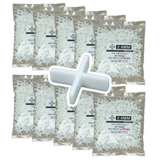 LTG 쿠사비 타일스페이스 300개입 10봉지, 십자 2.0mm 흰색 10봉지, 1세트
