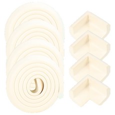 防撞護角 4入+護條 4入, 米色, 1組