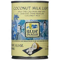 블루 드래곤 코코넛 밀크 라이트 382.7g (12개 팩) Blue Dragon Coconut Milk Light 13.5 Ounces (Pack of12)