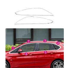 BMW 2 시리즈 F45 액티브 투어러 2015~2021 2016 용 윈도우 프레임 스트립 트림 커버 블랙 스테인리스 스틸, 01 은