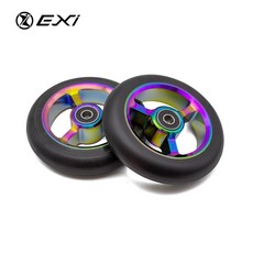 스턴트스쿠터바퀴 묘기 익스트림 경량 보드 가 바퀴 축제 충격흡수 가용 점프 선수용, 110mm칠색안감고무+블랙PU[삼성], 1개
