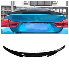 BMW 4시리즈 F36 428i 435i 440i 그란 쿠페 ABS M4 리어 스포일러 14-21 호환, 브라이트 블랙